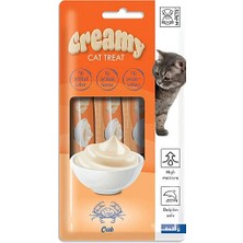 M-Pets Creamy Yengeçli Ek Besin ve Kedi Ödülü 4X15 gr