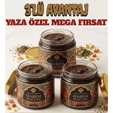 3 Kavanoz Harem Macun Ballı Tarçınlı,keçiboynuzu Ekstratlı ve Ginsengli Multivitamin Güç ve Kuvvet 3 x 240 gr