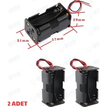 Fano (2Adet) 4×1.5V AA Pil Tutucu, 4 x AA 4AA 6V Piller için Çift Taraflı, Kablo Bağlantı Uçlu Pil Kutusu