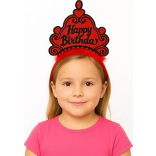 Aydogan's Kırmızı Happy Birthday Prenses Tacı – Doğum Günü Taç Aksesuarı