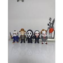Smilechild Halloween 5 Li Set Jigsaw Pennywise Freddy Ghostface Jason Figür