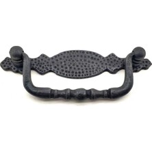 Aydogan's Antika Tarz Dekoratif Pirinç Dövme Sallantı Kapı Kulbu - 43X118 Mm, Oksit