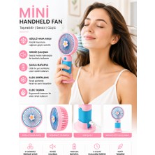 Luxeloom Mini El Tipi Şarjlı Portatif Fan - Taşınabilir ve Sessiz