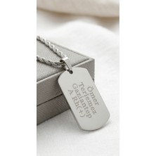 Steel Art Kuyumculuk Çelik Isimli Asker Künyesi Modeli Unisex Kolye Kararma Yapmaz