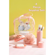Empressco Porsima 3143 Tavşan Figürlü Seyahat Seti - Diş Fırçası Kutusu Banyo Lifi Sabun Kutusu Seyahat Çocuk Çantası Pembe - Fiyatı, Yorumları
