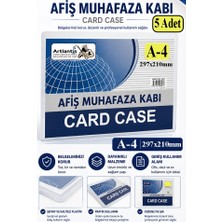 Artlantis A4 Afiş Muhafaza Kabı 5 Adet 21X29.7 cm Belge Saklama Kabı Şeffaf Kaliteli Plastik Dosya Belge Saklama