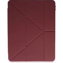 Aydogan's Ipad Pro 12.9 (2021) Kılıf Kalemlikli Mars Tablet Kılıfı - Mürdüm