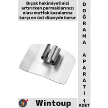 Wintoup #mutfak Şef Tipi Mutfak Kesim Ayarlı Paslanmaz Çelik Parmak Koruyucu Doğrama Güvenlik Aparatı