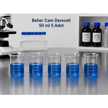 Labolist Beher Cam Dereceli 50 ml  5 Adet