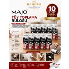 Majo Tüy Toplama Rulosu 10'lu Ekonomik Paket (10 Adet Rulo x 60 Yaprak)