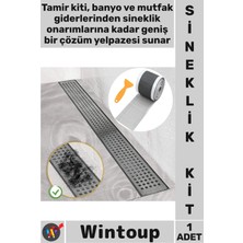 Wintoup #sineklik Yapışkanlı Su Geçirmez Filtre Bandı Gider Süzgeci Sineklik Tamir Kiti 12 cm x 4 Metre