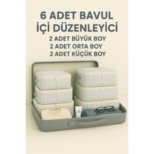 Empressco Spartek Home Textile 6 Parça Çizgili - Bavul ve Valiz Organizer Seyehat Seti Filesiz Desenli – Hurç ve Çanta Takımı - Fiyatı, Yorumları