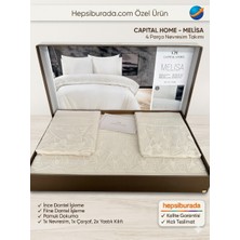 Capital Home DANTELLİ ÇİFT KİŞİLİK NEVRESİM TAKIMI 4 lü SET