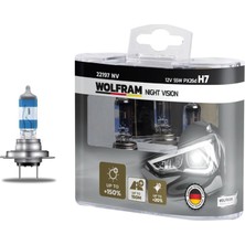 Wolfram Mixdepo Ampul 12V H7 55 PX26D Night Vision 150 Fazla 20 Beyaz Işik