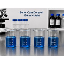 Labolist Beher Cam Dereceli 150 ml  4 Adet
