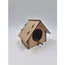 Mu Art Ahşap Ahşap Kuş Yuvası Evi Boyanabilir (Etkkinlik Için) 14 cm x 12 cm x 9 cm