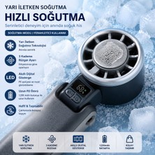 Azurtech Soğutmalı El Vantilatörü – Dijital Göstergeli, 3 Kademeli, Taşınabilir Mini Fan