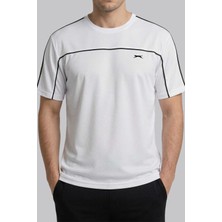 Slazenger 3615 Erkek Bisiklet Yaka Şerit Detaylı Tişört Regular Fit