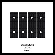 Adilon Baza Pabucu, Plastik Takoz Ayak, Siyah (4 Adet)