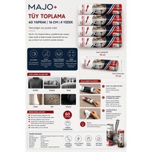 Majo Tüy Toplama Rulosu 16 cm – 4 Yedek Rulo (240 Yaprak)