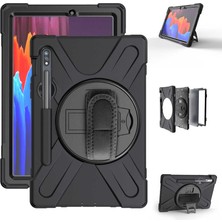 Fuchsia Galaxy Tab S8 Plus X800 Uyumlu Tam Koruma Defender Askılı 360° Dönebilir Standlı Zırh Tablet Kılıfı