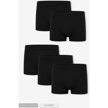 Erkek Siyah 5’li Klasik Bambu Boxer - 25103  (BS100)