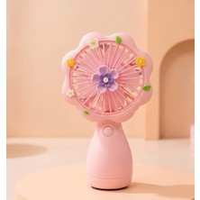 Mini Şarjlı El Fanı 3 Kademeli Sevimli Mini Masaüstü Fan Mini Taşınabilir Fan