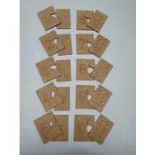 Mu Art Ahşap Ahşap Sayılar Zeka Kartları Eşleştirme Oyunu Okul Öncesi Eğitim Materyali Puzzle Boyanabilir