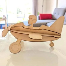 Mu Art Ahşap 10 Adet Ahşap Çocuklar Için Boyanabilir Maket Uçak Yap Birleştir Kiti Anaokulu/kreş Toplu Etkinlik