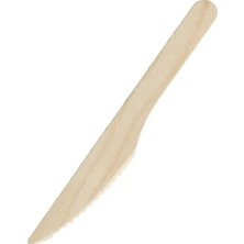 Mu Art Ahşap 100 Adet Tahta Ahşap Kullanat Tek Kullanımlık Bıçak - 165MM