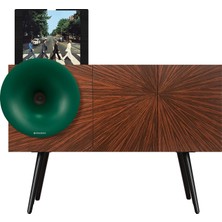 Fennessy Kresling I7PRO Yeşil Bluetooth Hoparlörlü 100W Hi-Fi Pikap, Plakçalar