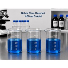 Labolist Beher Cam Dereceli 400 ml  3 Adet