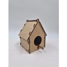 Mu Art Ahşap 10 Adet Ahşap Kuş Yuvası Evi Boyanabilir (Etkkinlik Için) 14 cm x 10 cm x 10 cm
