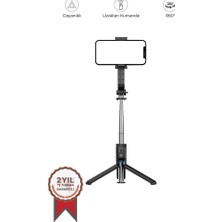 Torima Tripod Çok Amaçlı Kumandalı Selfie Çubuğu C01 Siyah