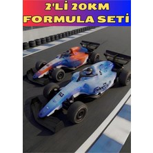 Boratila Toys Demo Modlu 2.4ghz 30 cm 20 Km Hızlı Şarjlı Işıklı Motor Sesli Full Fonksiyon Uzaktan Kumandalı F1 Formüla Yarış Arabaları 2'li Set