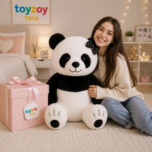 Toyzoy Toys Panda Siyah Puantiyeli Tokalı 90 cm - Dev Boy