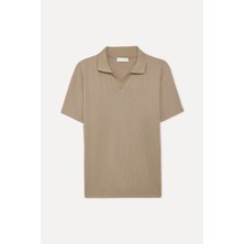 Mudo Erkek Bej Rengi Polo Yaka T-Shirt