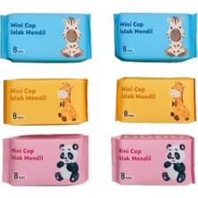 TeknoKapsül 6 Adet Mini Islak Mendil – Cep Boy Hijyen Mendili