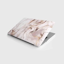 TeknoKapsül Laptop Notebook Pc Kaplama Etiketi Soyut Altın Gül Rengi