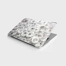 TeknoKapsül Laptop Notebook Pc Kaplama Etiketi 3D Metal Çiçek