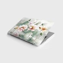 TeknoKapsül Laptop Notebook Pc Kaplama Etiketi Çiçek 3D