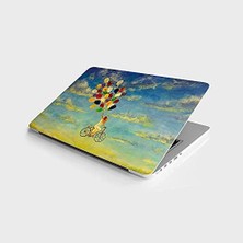 TeknoKapsül Laptop Bilgisayar Notebook Pc Kaplama Etiketi Bisikletli Kız Balon