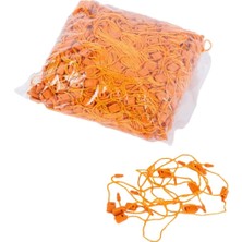 TeknoKapsül Hodbehod Turuncu Renk Kilitli Geçmeli Etiket Ipi 1.000 Adet – Plastik Kart Etiketi Bağlama