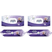TeknoKapsül Familia Islak Havlu Tekli Lavanta 90 Yaprak 2li Paket