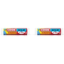 TeknoKapsül Cook Ekonomik Battal Torbası 72 x 95 Cm, 10'lu Rulo 2li Paket