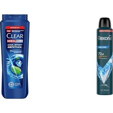 TeknoKapsül Clear Men Erkek Şampuan Menthol Kepeğe Karşı Etkili 600 ml + Men Erkek Sprey Deodorant