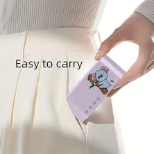 TeknoKapsül Cep Islak Mendil, Mini Paket, 8'li Set, Kokusuz, Doğal (Mor)