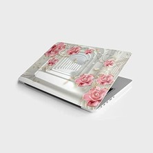 TeknoKapsül Laptop Bilgisayar Notebook Pc Kaplama Etiketi 3D Çiçek Yol