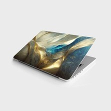 TeknoKapsül Laptop Bilgisayar Notebook Pc Kaplama Etiketi Altın Lüks Mermer
