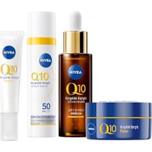 TeknoKapsül Q10 SPF50 Güneş Koruyucu Yüz Bakım Kremi 40ML, Kırışıklık Karşıtı 30ML,GÖZ Kremi Gece Krem